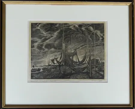 Port rybacki w Sopocie, 1956