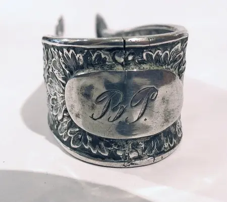 Srebrne szczypce do cukru, ok. 1830 