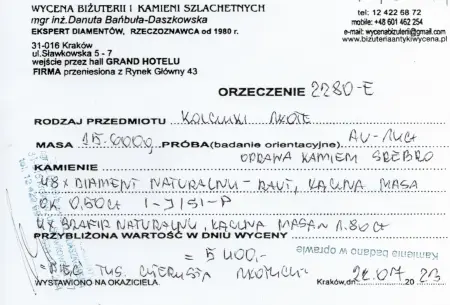 Kolczyki z diamentami i szafirami