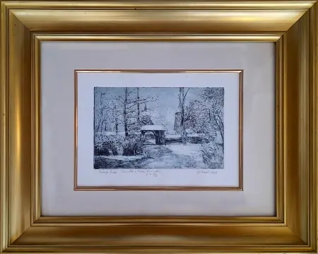 Pierwszy śnieg. Kościółek w Parku Kościuszki