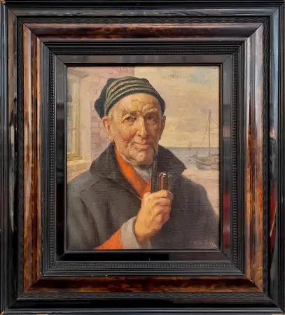 Portret Rybaka na tle morza