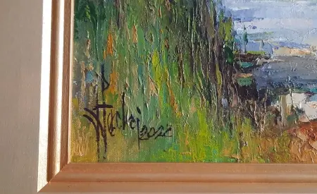 Pejzaż jesienny z rozlewiskiem