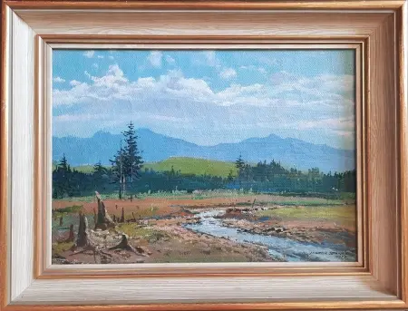 Pejzaż górski ze strumieniem 