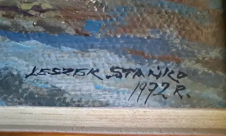 Pejzaż górski ze strumieniem