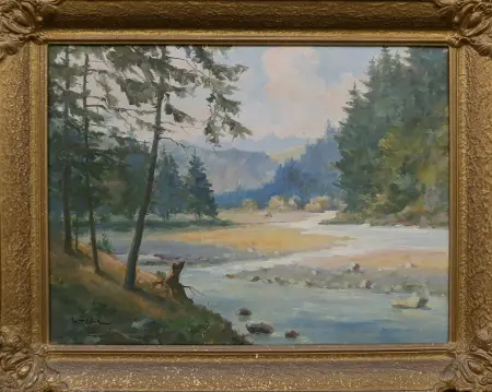 Pejzaż górski z widokiem na Tatry