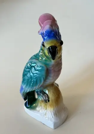 Figura porcelanowa Steatyt - Papuga 