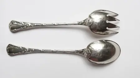 Sztućce do serwowania sałatek, Christofle, Francja, ok. 1900