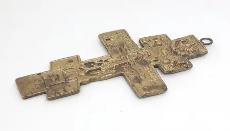 Krzyż prawosławny z mosiądzu