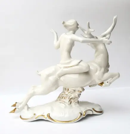 Figurka Diana. Jagtmorgen, C. Werner, Hutschenreuther, ok. 1940 