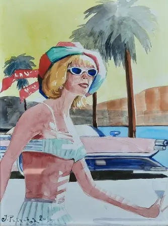 Dziewczyna z drinkiem / Słoneczne wybrzeże