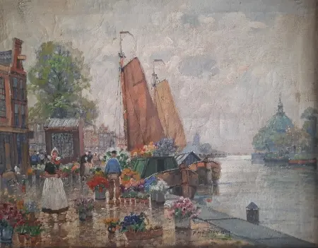 Targ kwiatowy w Amsterdamie 