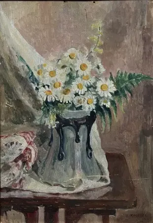 Kwiaty w wazonie - szkic do aktu