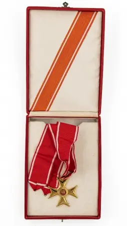 Krzyż Komandorski Orderu Odrodzenia Polski, (Polonia Restiuta III klasa), wraz z legitymacją dla generała brygady Henryka Rapacewicza