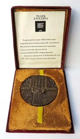 Medal jubileuszowy Teatr Zagłębia w Sosnowcu 1897-1997