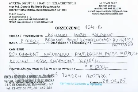 Kolczyki z diamentami