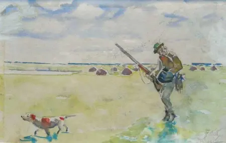 Pejzaż z Polesia / Polowanie