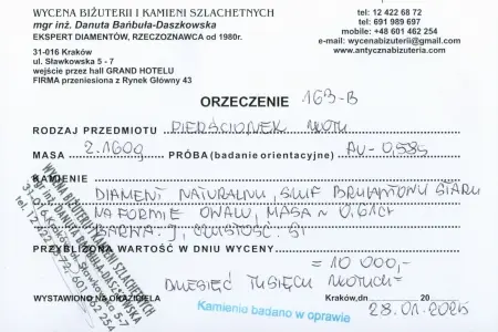 Pierścionek złoty