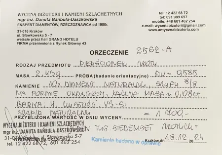 Pierścionek diamenty szafir