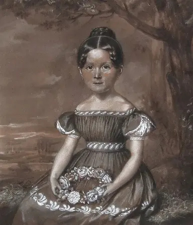 Portret dziewczynki z wiankiem, ok. 1850