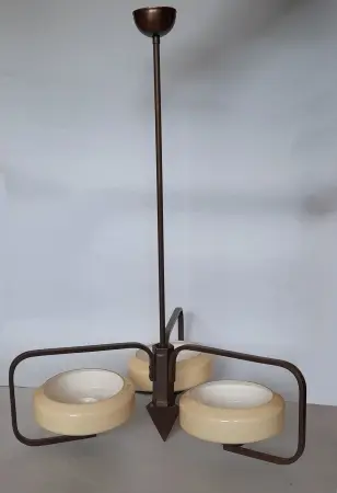 Żyrandol art deco, trójramienny, Polska ok. 1930 r.