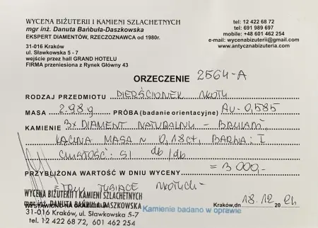 Pierścionek z diamentami 