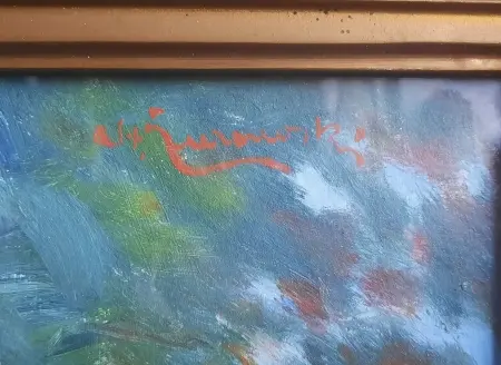 Półakt na tle zieleni