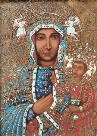 Porcelanowa ikona Czarna Madonna