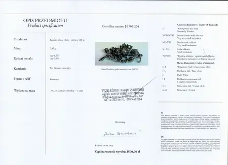 Zawieszenie z diamentami