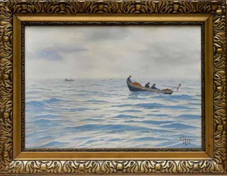 Łodzie rybackie na otwartym morzu, 1930