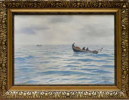 Łodzie rybackie na otwartym morzu, 1930