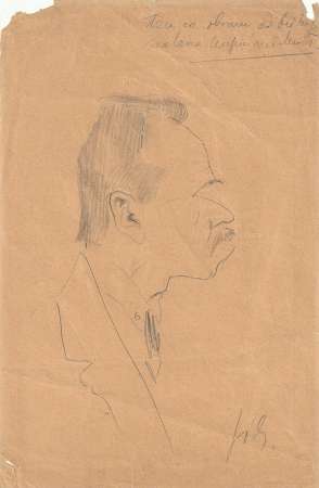 Karykatura. Ten co obrazu od biednego malarza kupić nie chciał