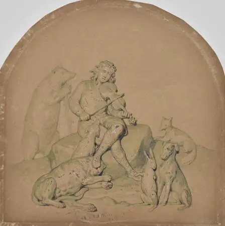 Trzy ilustracje do Baśni o żelaznym wilku Antoniego Czajkowskiego, 1854