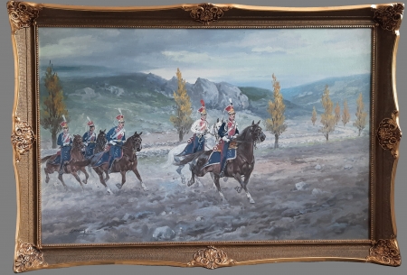 Szwoleżerowie w wąwozie Somosierra