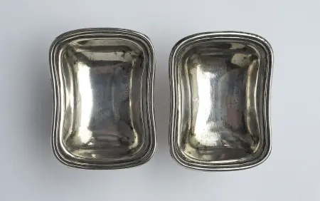 Para srebrnych solniczek Joseph Reiner, Wiedeń, ok. 1867
