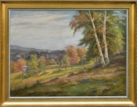 Widok na Śnieżkę od strony Szklarskiej Poręby-Marysina, 1953