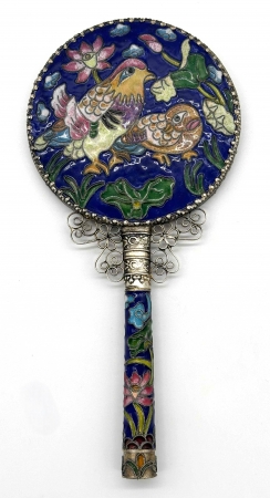 Lusterko ręczne z emalią