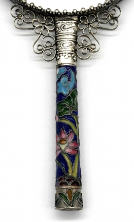 Lusterko ręczne z emalią