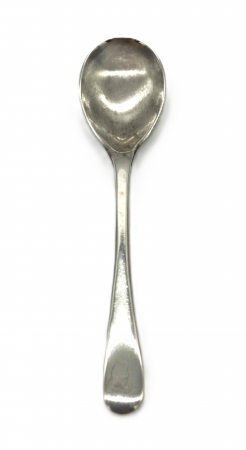 Musztardniczka z łyżeczką i solniczką