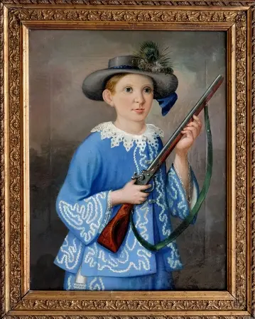 Portret chłopca ze strzelbą, 1854