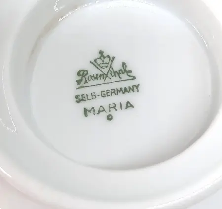 Filiżanka ze spodkiem Biała Maria sygn. Rosenthal Selb Germany Maria