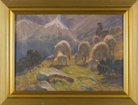 Góral z owcami