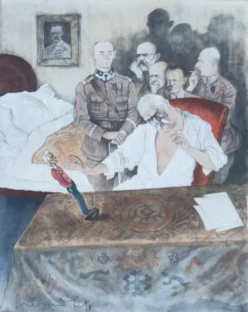 Marszałek Piłsudski w karykaturze >Wańka-Wstańka czyli zabawy z Sejmem