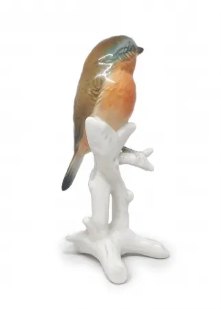 Figurka porcelanowa Rudzik, Karl ENS II poł. XX w.