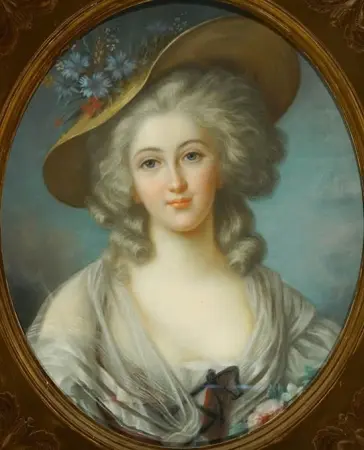 Miniatura Maria Antonina sygn. Delaporte wg portretu nieznanego artysty 