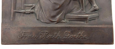 Plakieta z brązu - Matka J.W. Goethego