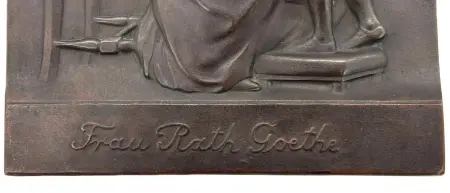 Plakieta z brązu - Matka J.W. Goethego