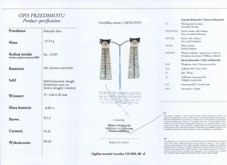 Kolczyki z brylantami