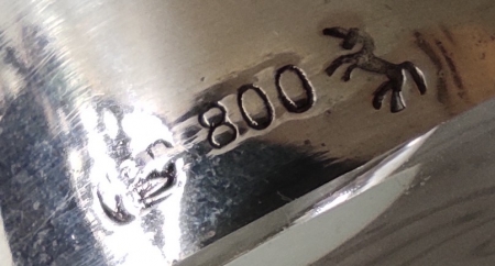 Srebrny koszyczek z pojemnikami na sól i pieprz, Gebrüder Kühn 