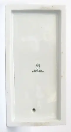 Figurka Jamnik. Dachshund, Oscar Pflug, Fraureuth, ok. 1920