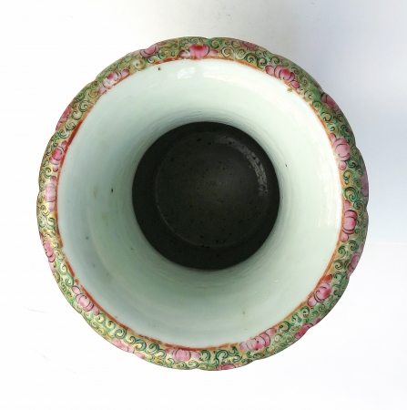 Waza Canton Famille Rose, Chiny, k. XIX w.